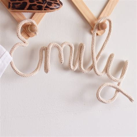 Rope Name Sign Etsy