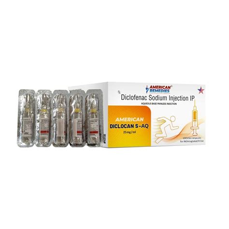 Diclocan S AQ Injectiom Diclofenac Sodium Injection IP 75 Mg 3 Ml