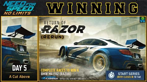 NFS No Limits Return Of Razor BMW M4 RAZOR Day 5 WINNING