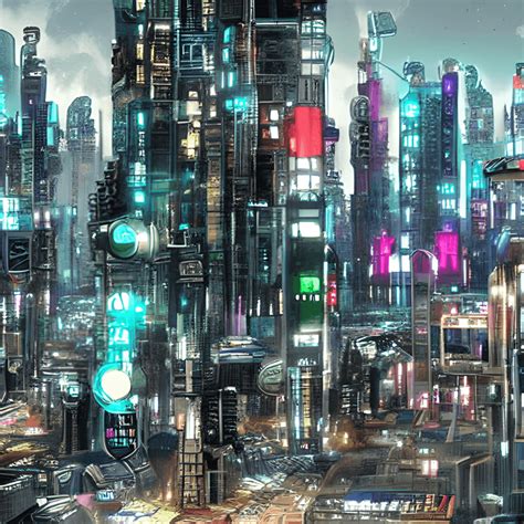 Cyberpunk City Graphic · Creative Fabrica