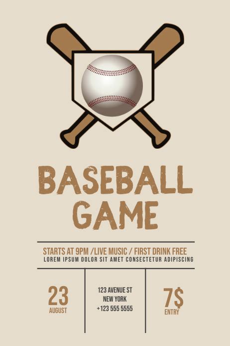 Baseball Flyer Template Postermywall