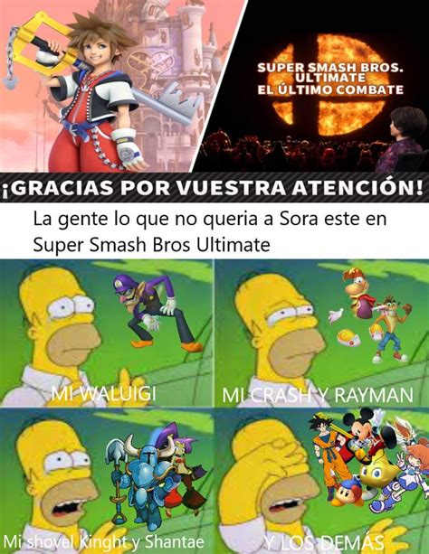 Sora El Ultimo Personaje De Super Smash Bros Ultimate Meme Subido Por