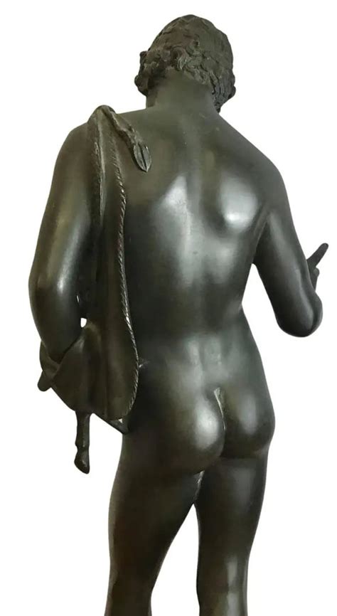 Bronze Statue Naked Man Erotic Narcissus Modern Art Sculpture