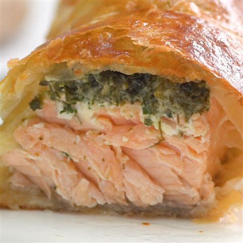 Salmon In Puff Pastry Baked Fish Baked Salmon Herb Crusted Salmon