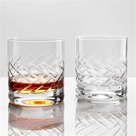 Cut Glass Distil Double Old Fashioned Set Of 4