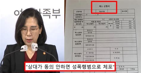 윤석열 정부 여가부 ‘동의하지 않은 성관계 강간죄 성립 요건 논란된 내용 동의서 포스트쉐어