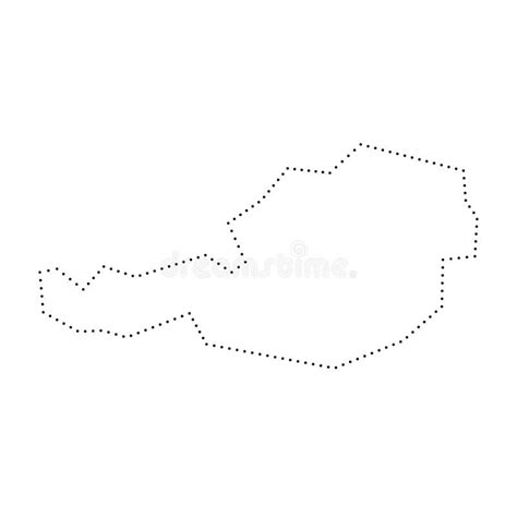 Austria Dotted Outline Vector Map Stock Vector Illustration Of Flat