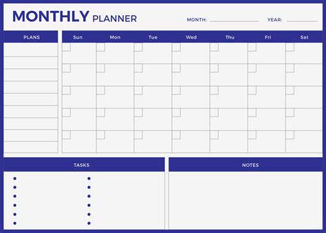 Template Monthly Planner