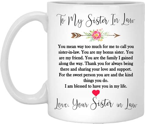 Dqg Cvt Best Sister In Law Mug Thank You For Being My