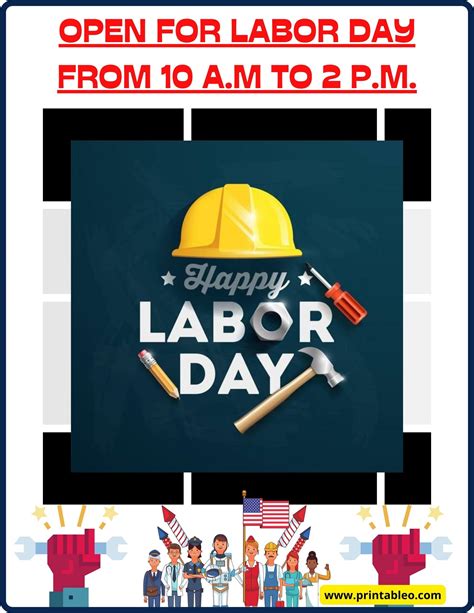 20printable Labor Day Signs Open Closed Celebration Sign