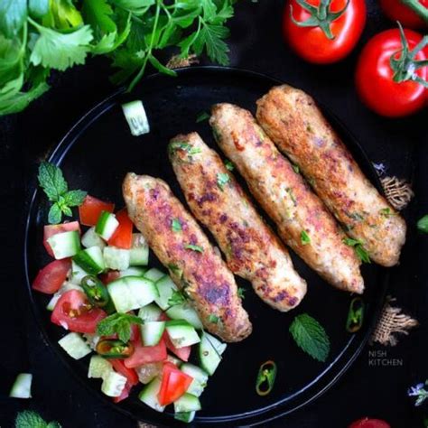 Seekh Kebab Spicy Grilled Ground Minced Meat Skewers Video Nish