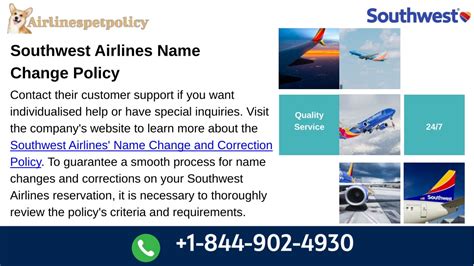 Ppt Southwest Airlines Name Change And Correction Policy Powerpoint