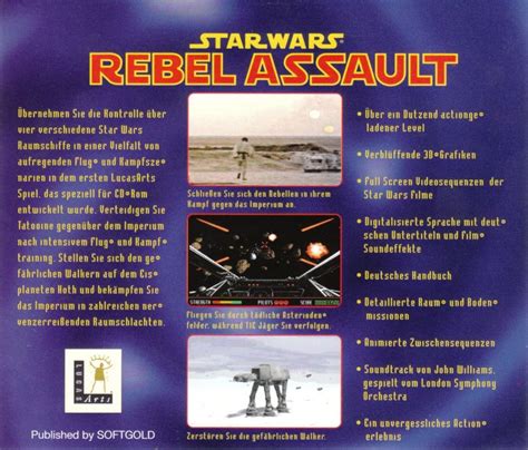 Star Wars Rebel Assault 1993 Dos Box Cover Art Mobygames