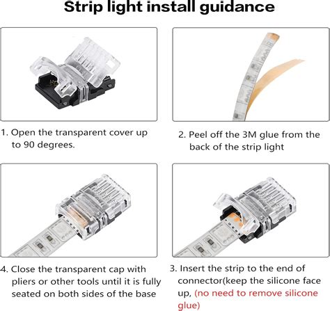 SUPERNIGHT Conectores LED De 5 Pines Paquete De 8 Para Tiras De Luces