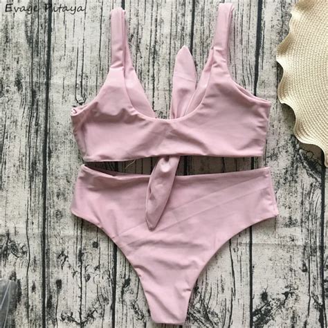 2019 New European Size Dropshipping Nylon Material Bikini Beach Tie A