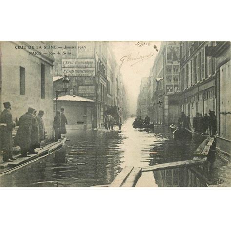 Inondation Et Crue De Paris Rue De Seine