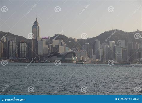 The Hong Kong Victoria Harbour View At Tst Panorama 10 April 2021