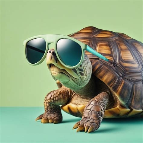 Premium Ai Image A Turtle Wearing Glasses And A Glasses