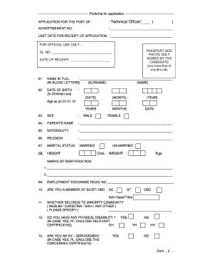 Fillable Online Proforma