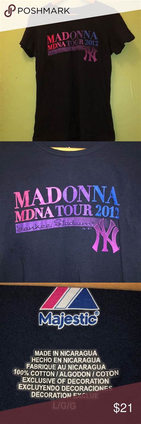 Madonna 2012 Authentic Concert T Shirt Concert Tshirts T Shirts For Women T Shirt