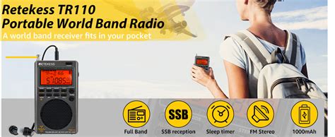 Retekess Tr Portable Digital Radio Fm Sw Mw Ssb Air Multi Band Radio