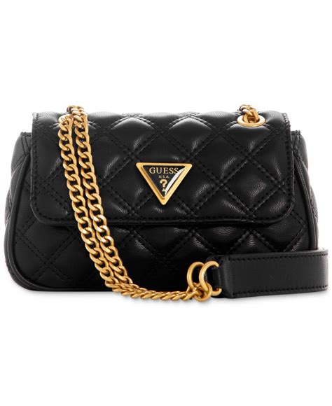 Guess Giully Mini Convertible Flap Quilted Crossbody In Black Lyst