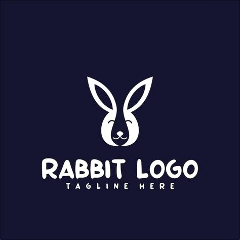 Ilustra O De Design De Logotipo De Coelho De Silhueta Para Logotipo De