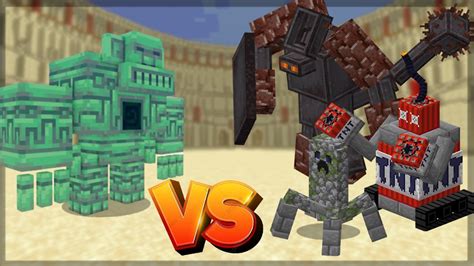 Minecraft Henos Vs Golemania Batalha De Mobs Youtube