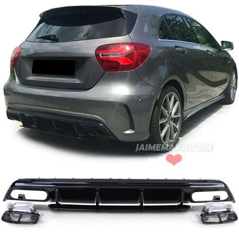 Diffusor Kit Mercedes Klasse A A45 AMG Facelift BLACK TIPS