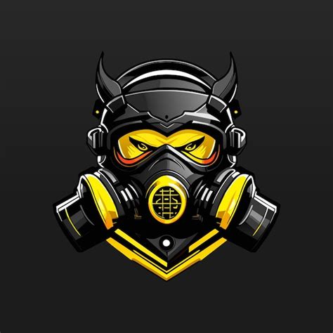 Premium Vector Gas Mask Esport Mascot Gaming Logo Illustration Design