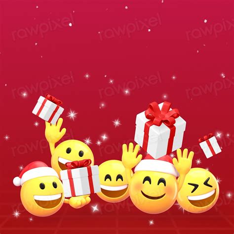 Christmas presents background, 3D emoji | Premium Photo - rawpixel