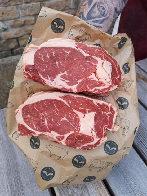 Rib Eye Steak 2 X 8oz Welbeck Farm Shop