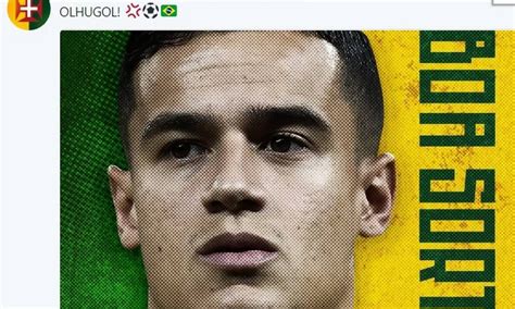 Vasco Celebra Gola O De Philippe Coutinho O Primeiro Do Brasil Na Copa