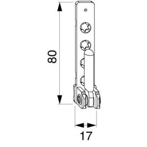 Supporto Cerniera MAICO PVC Con Perni Di Posizionamento 3 Mm Argento