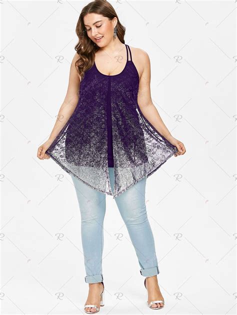 Plus Size Glittery U Neck Tank Top Tribal Print Tank Top Floral Print