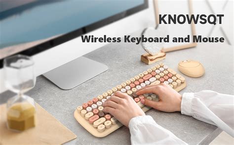 Amazon Knowsqt Wireless Keyboard And Mouse Combo Milk Tea