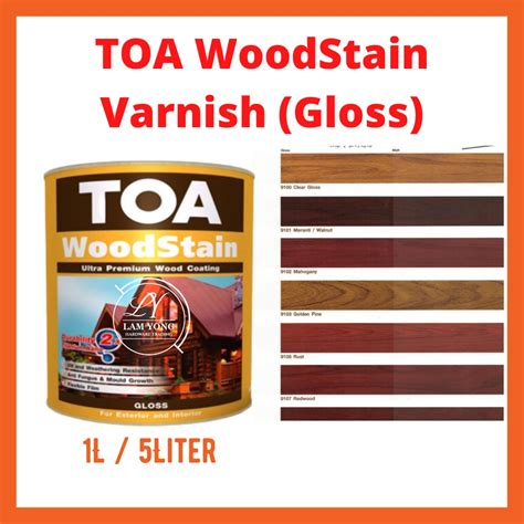 Toa Woodstain Gloss For Interior And Exterior Wood Paint Shellac