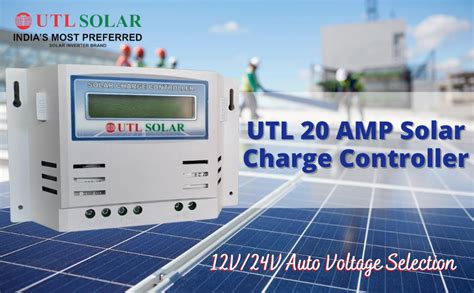 Utl Solar Charge Controller Pwm 12v 24v 20amp With Usb Charging Socket Garden