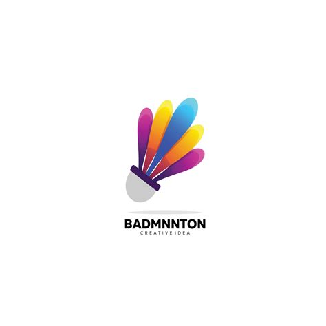 badminton colorful logo design template 18749289 Vector Art at Vecteezy