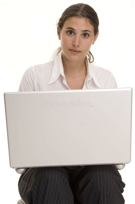 Laptop Woman Stock Image Image Of Intelligent Individual 629201