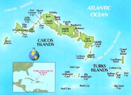 Turks and Caicos Islands Map and Turks and Caicos Islands Satellite Images