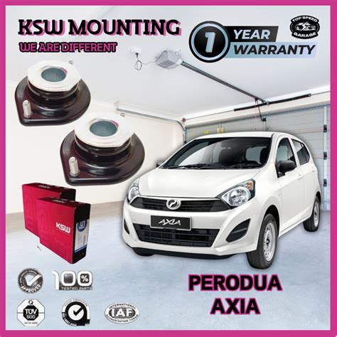 PERODUA AXIA KSW ABSOBER MOUNTING FRONT DEPAN SET 2PCS 1YEAR