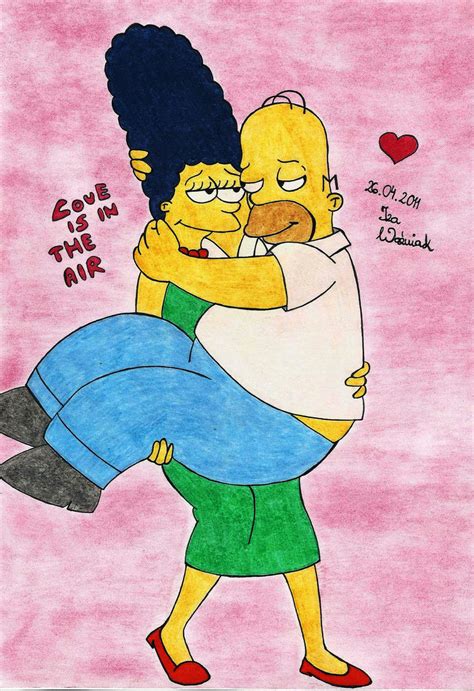 Marge and Homer Simpson by izabunny on DeviantArt