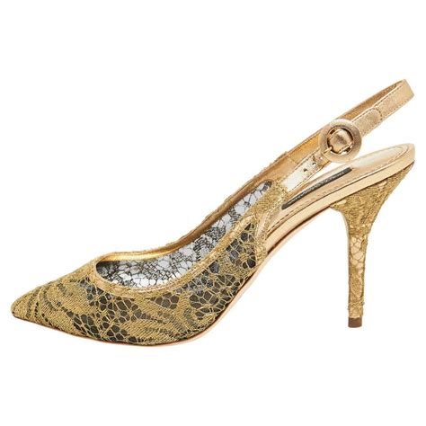 Gold Slingback Pumps 28 For Sale On 1stdibs