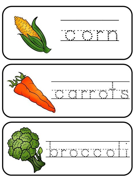 Tracing Fruits And Vegetables