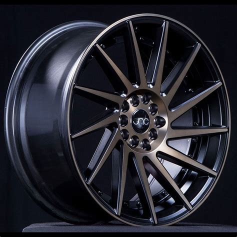 Jnc Wheels Jnc Matte Black Machined Bronze Face Rim X