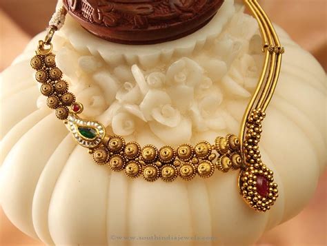 Antique Designer Necklace From Manubhai South India Jewels