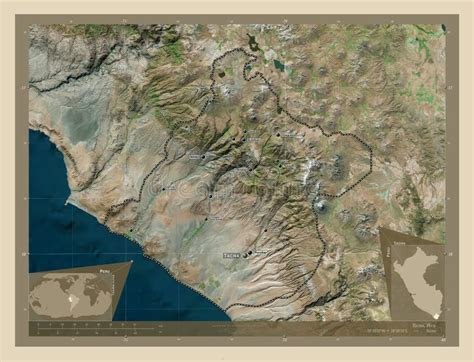 Tacna Peru High Res Satellite Labelled Points Of Cities Stock