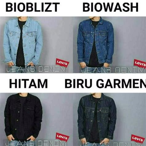 Jual Jeans Denim Jaket Jeans Levis Xxl Xxxl Cowok Pria Hitam Biru