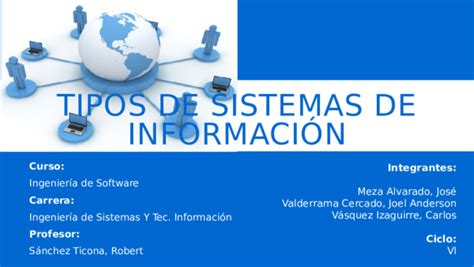 Ppt Tipos De Sistemas De Informacion Joel Anderson Valderrama Cercado